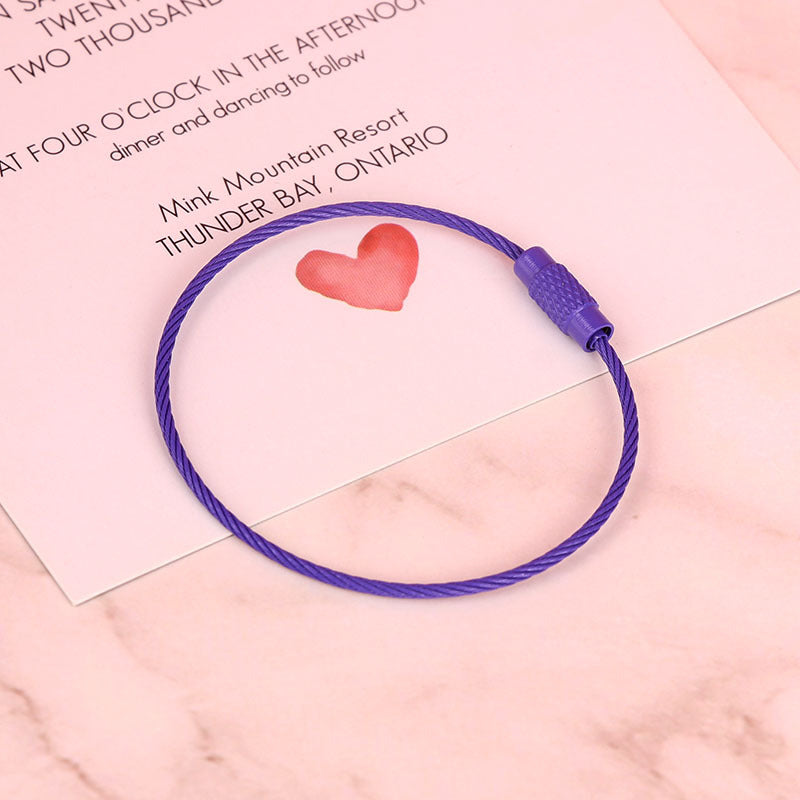 Wholesale Metal DIY Color Spray Painted Wire Ring Diameter 5cm Keychain Accessories